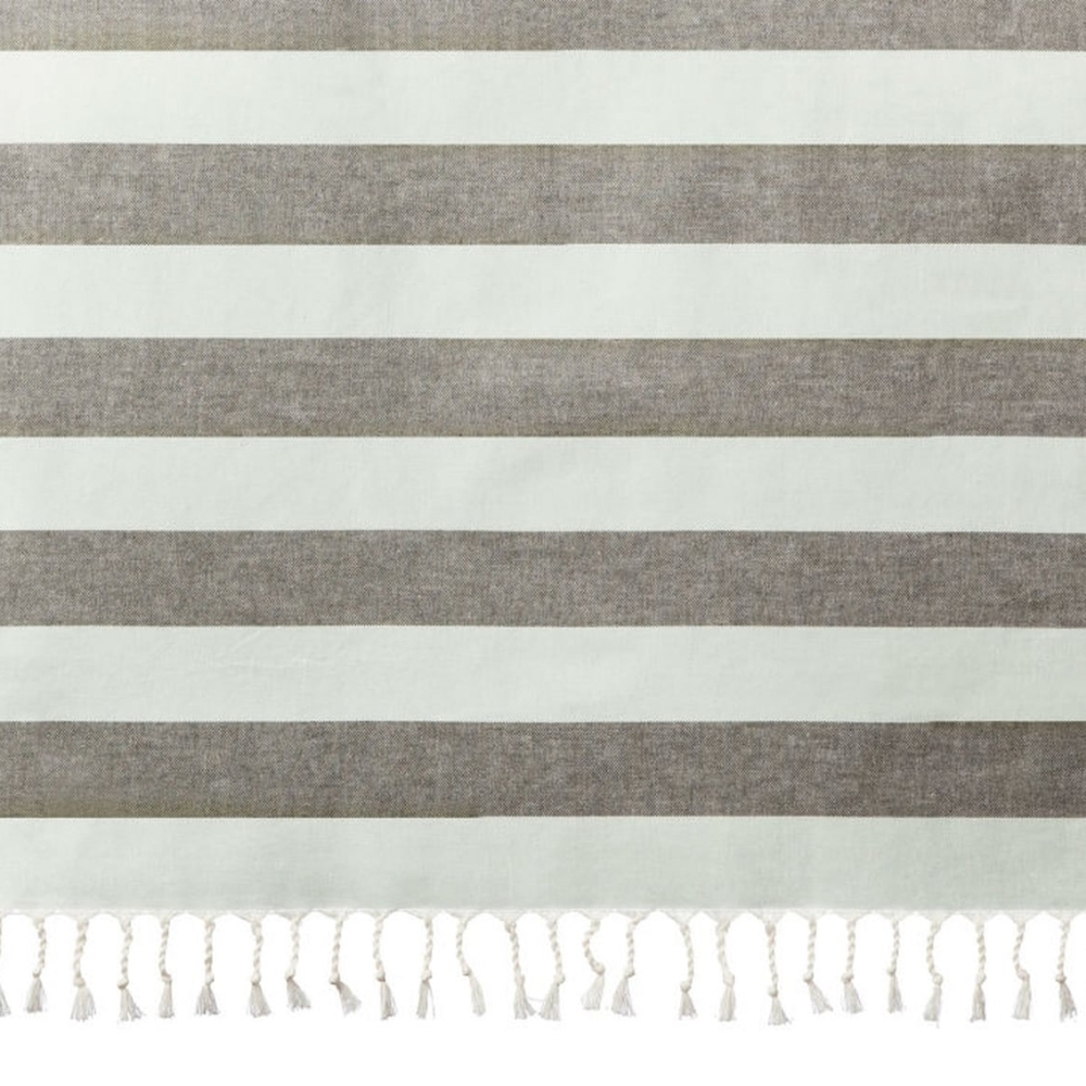 Nate Berkus Mint and Charcoal Striped Shower Curtain